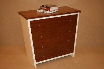 Chest of drawers with painted carcase
